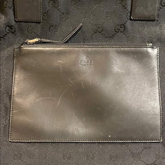 Gucci Black GG Canvas Messenger Tote - Picture 5 of 5